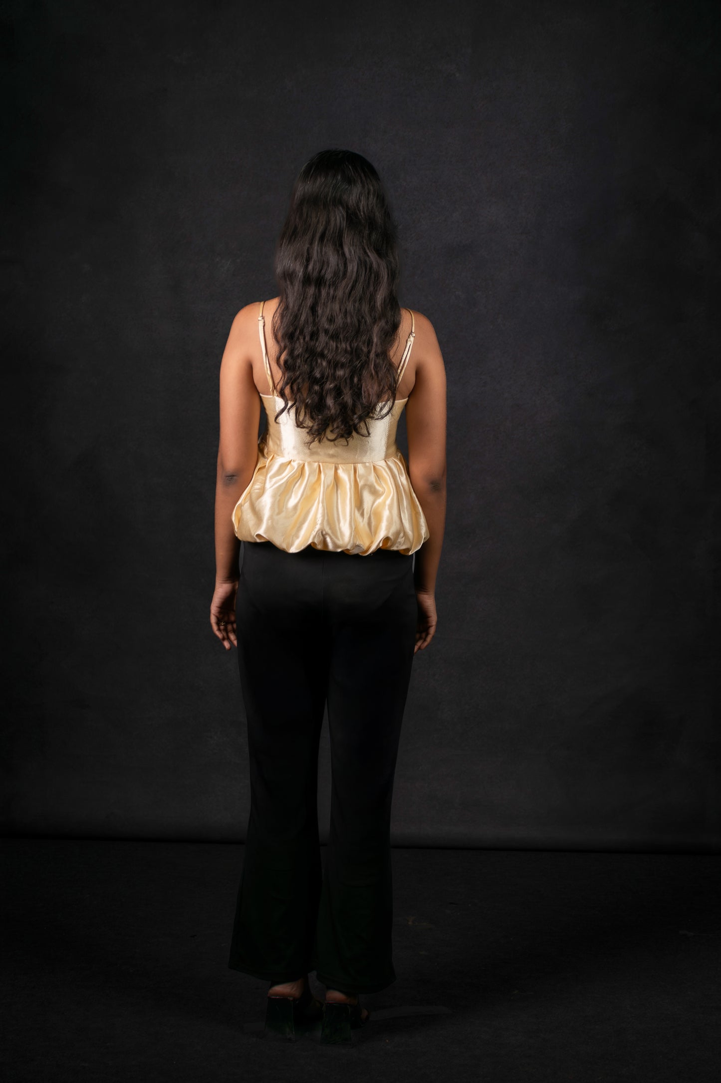 Women’s Satin Peplum Top