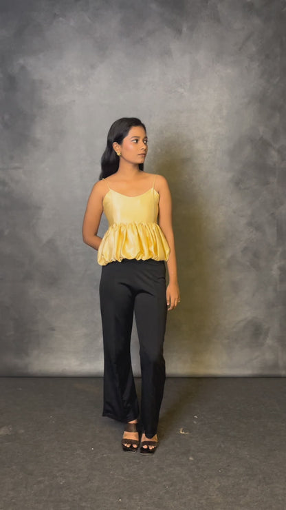 Women’s Satin Peplum Top
